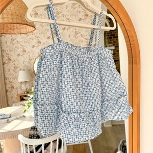 SHEIN Blue and White Checkered Camisole